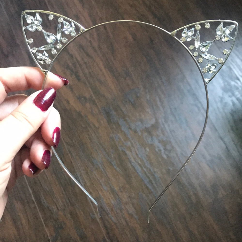 Rhinestone Cat Ear Headband